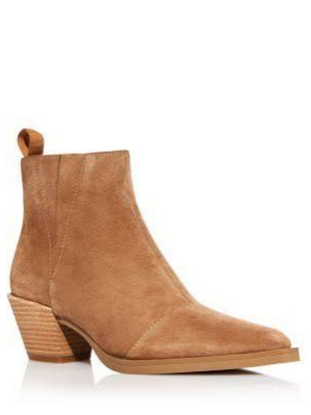 rag & bone  Dart Pointed Toe Block Heel Ankle Boot, Tan Suede  Women Size 9.5